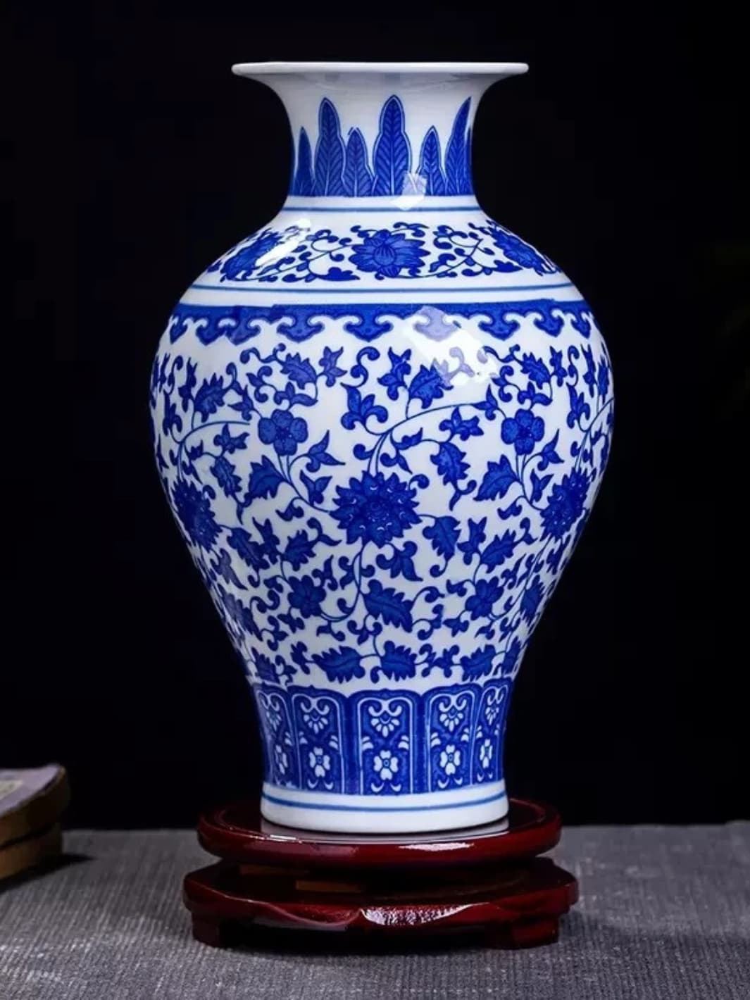Vase | Porcelaine bleue traditionnelle de Jingdezhen
