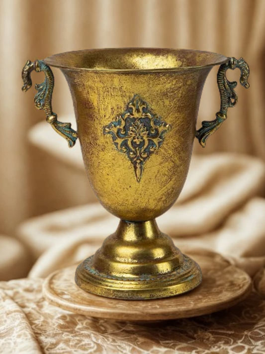Vase | Vase ancien doré esprit romain