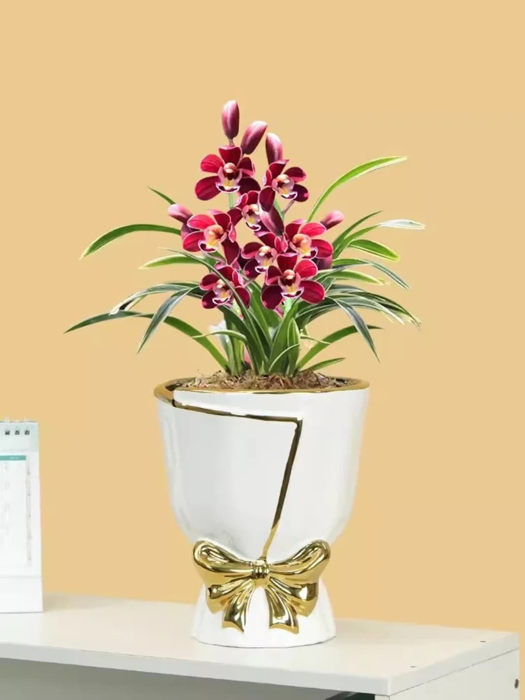 Vase | Grand vase nœud en céramique colorée