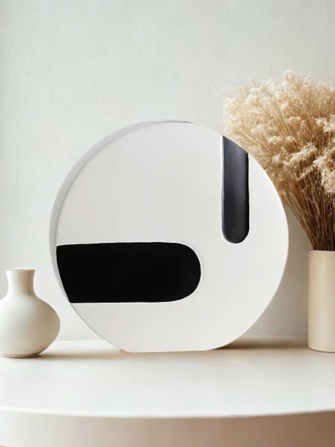 Vase | Cercle graphique noir et blanc