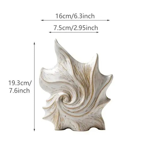Vase | Éclat de coquillage en céramique blanche
