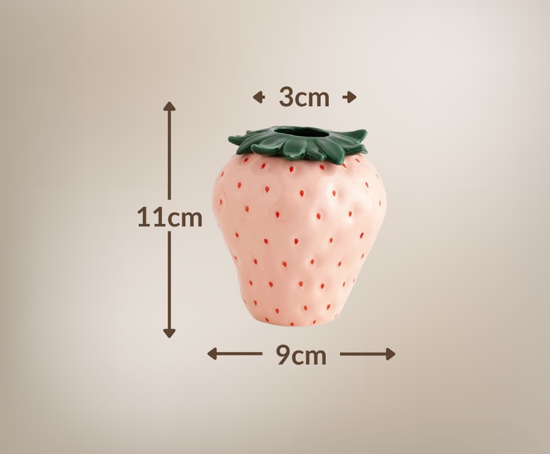 Vase | Fraise céramique style vintage- Soleyi, image size:1074x888