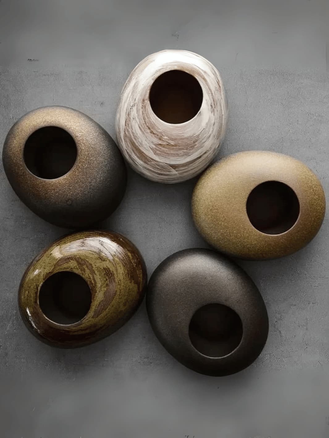 Vase | Design galet - Éclat brut japonais